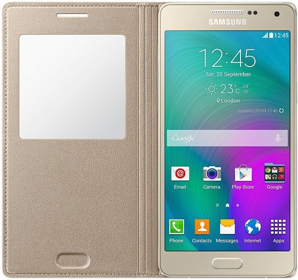 Samsung S View Cover Galaxy A5 Gold NetOnNet