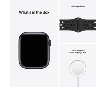 【お得品】Apple Watch Nike series 7 GPS 45mm ミッドナイトアルミニウムケース アップルウォッチ 新品未使用 スマートウォッチ本体