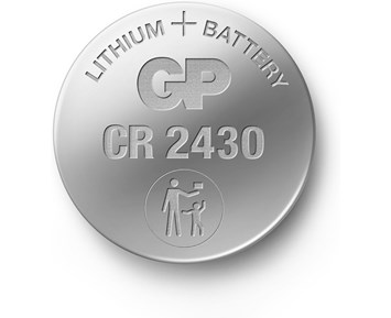 GP knappcell, Litium, CR2430, Safety seal, 2-pa