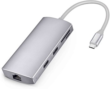 USB-C-hubb med 4 portar - 5 Gbps - bussdriven - USB C till 4x USB-A-hubb  med valfri extra strömförsörjning - Bärbar USB-hubb för stationär/bärbär