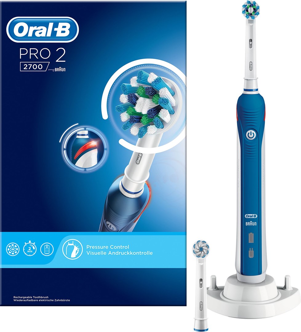 Oral-B PRO2 PRO2700 - Eltandborste Med Trycksensor Och Timer