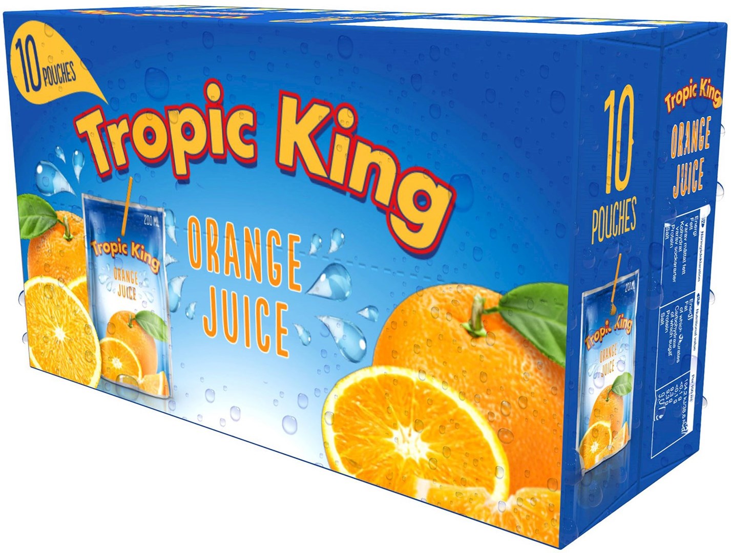 Tropic King Juice Orange 200ml 10pack 10pack fruktdryck med apelsinsmak