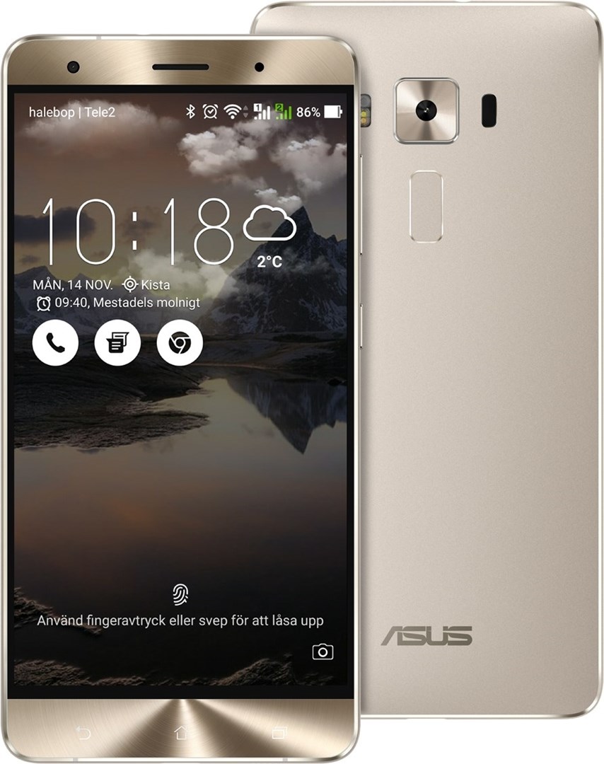 Asus Zenfone 3 Deluxe 128gb Glacier Kraftfulla Zenfone 3 Deluxe Med 6 Gb Ram