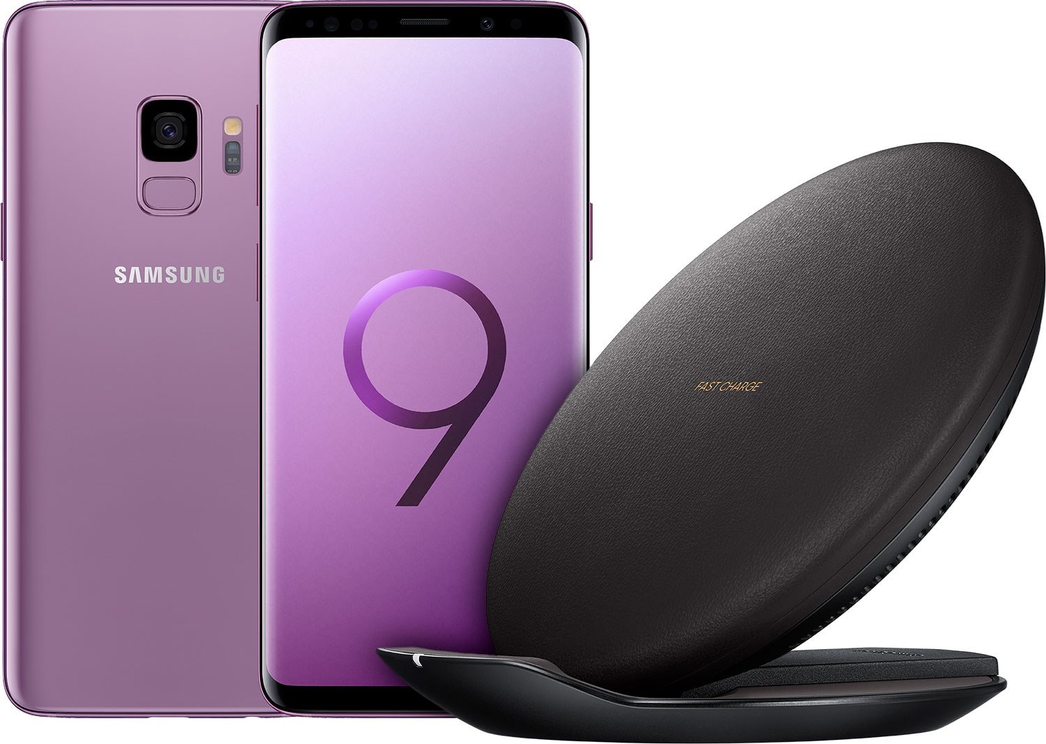 Samsung Galaxy S9 Lilac Purple Incl Wireless Charger Convertible Samsung Galaxy S9 Med Trådlös