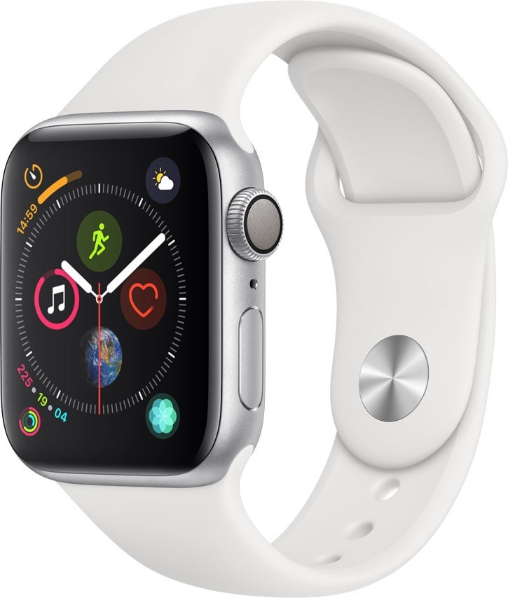 Apple Watch Series 4 GPS, 40mm Silver Aluminium Case with ...